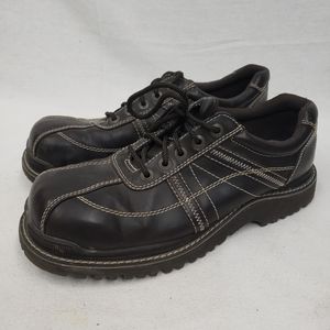 Lower East Side Brown Leather Platform Shoe Size 12 W